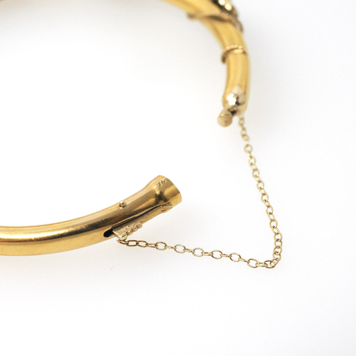 Antique Opal Bracelet - Edwardian 14k Yellow Gold Natural Gem Bangle - Circa 1910s Era Rope Chain Detail Fine October Birthstone Jewelry