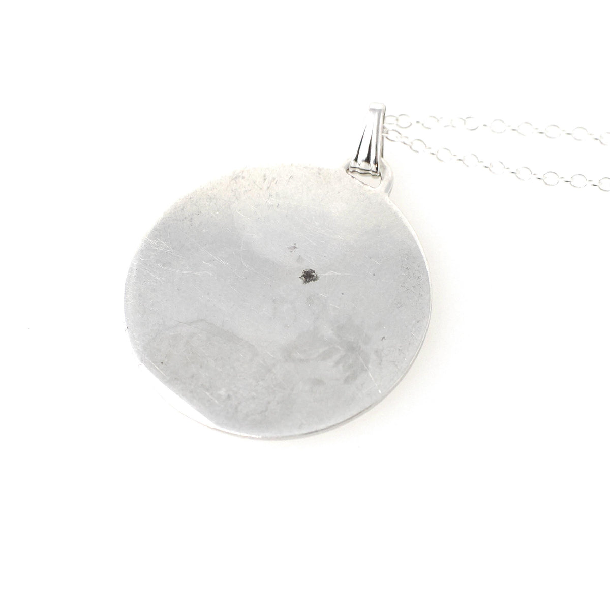 Vintage Love Token - Mid Century Sterling Silver Engraved Name Alexander Charm Necklace - Circa 1950s Era Engravable Disc Fashion Jewelry