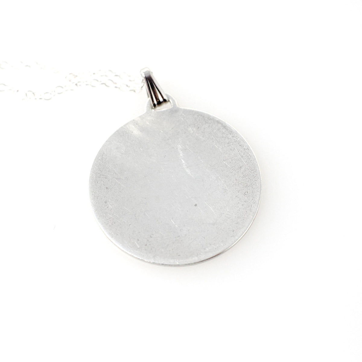 Vintage Love Token - Mid Century Sterling Silver Engraved Name Helen Charm Necklace - Circa 1950s Era Engravable Disc Fashion Jewelry