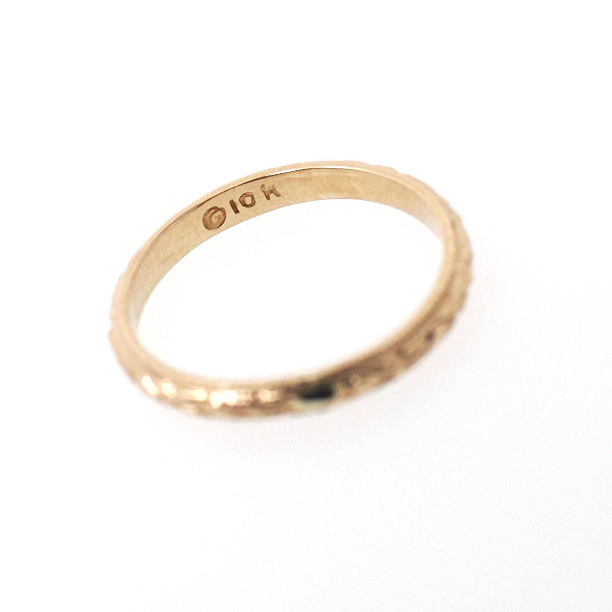 Vintage Baby Band - Art Deco 10k Yellow Gold Orange Blossom Flower Midi Pinky Ring - Circa 1930s Size 1/4 Children's Baby Gift Fine Jewelry