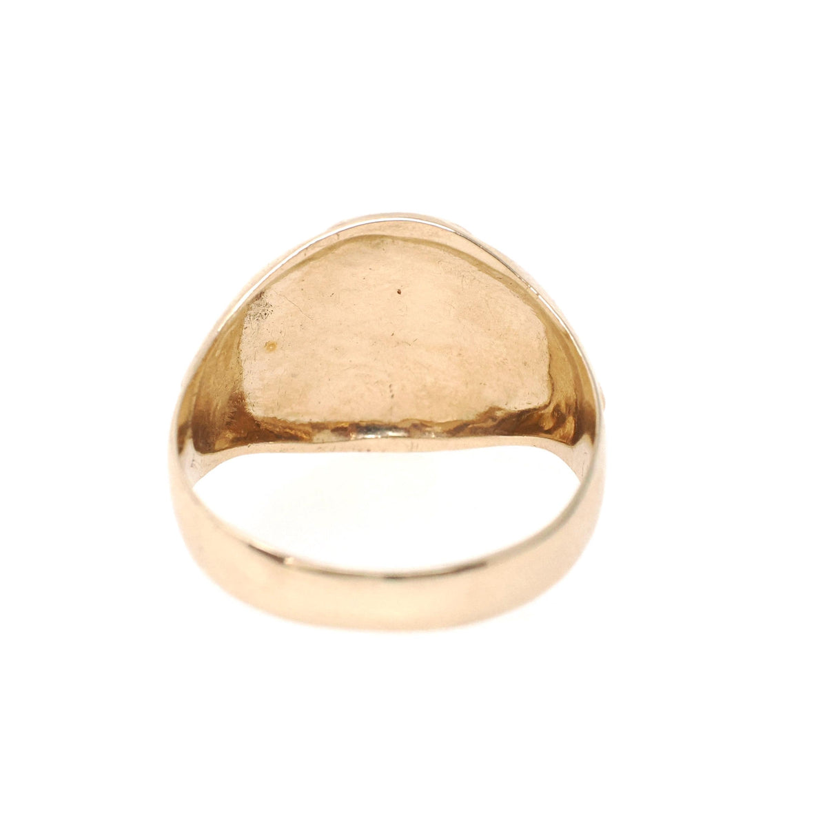 Vintage Letter "P" Ring - Retro 10k Yellow Gold Engraved Initial Script Signet - Circa 1940s Era Size 10 Unisex Fine Statement Jewelry