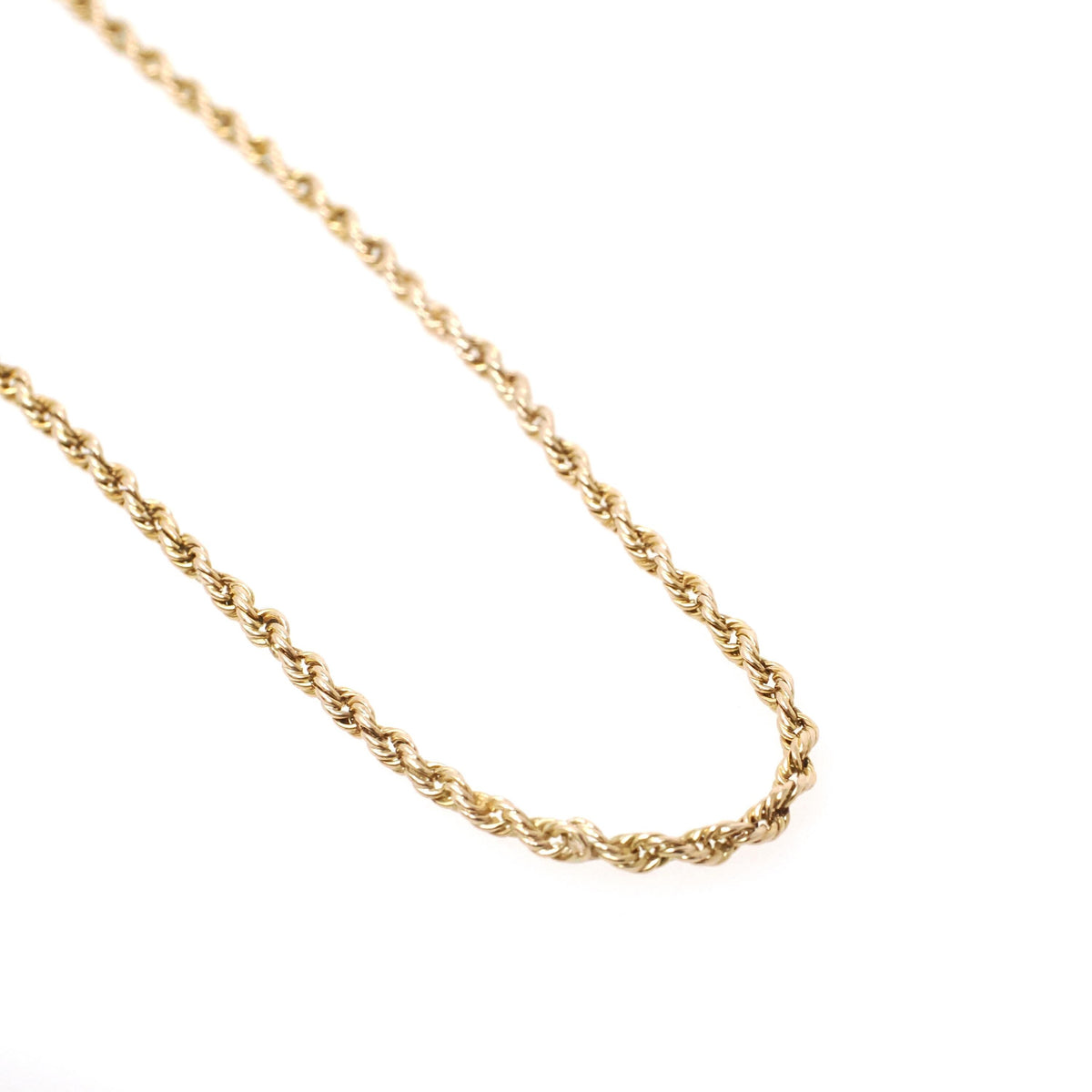 Vintage Rope Chain - Edwardian Era 14k Yellow Gold 2.25 MM Necklace - Signed Peikes 1910 Safety Chain Barrel Clasp 25" Layering Fine Jewelry