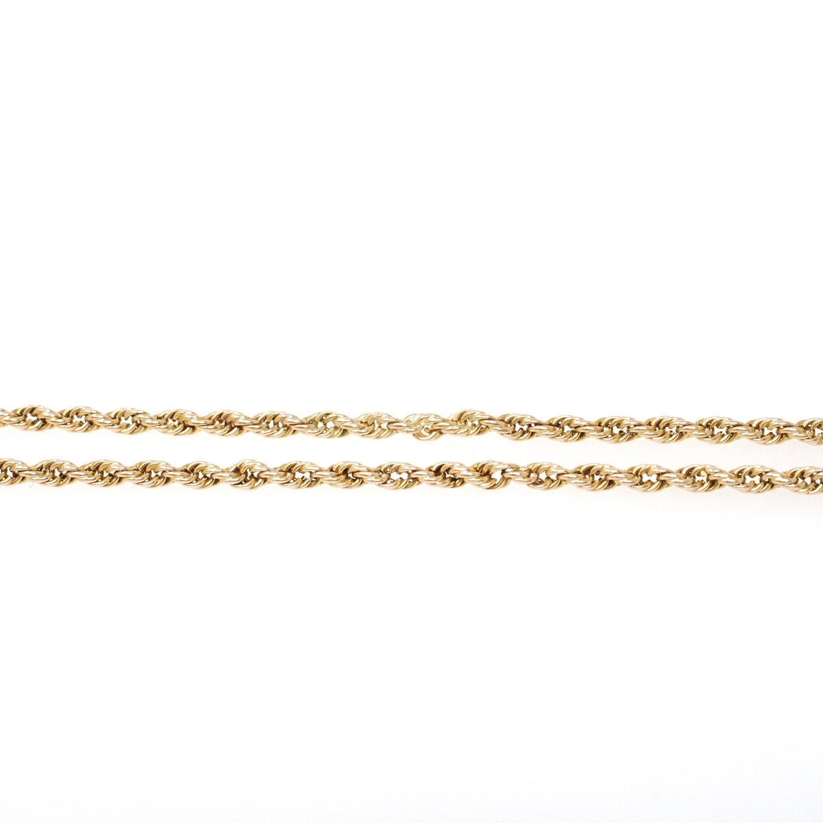Vintage Rope Chain - Edwardian Era 14k Yellow Gold 2.25 MM Necklace - Signed Peikes 1910 Safety Chain Barrel Clasp 25" Layering Fine Jewelry