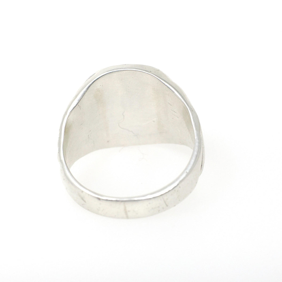 Mid Century "S" Signet Ring - Vintage Sterling Silver Oval Letter Shield Statement - Circa 1950s Era Size 9 Tapered Vargas Fine Jewelry