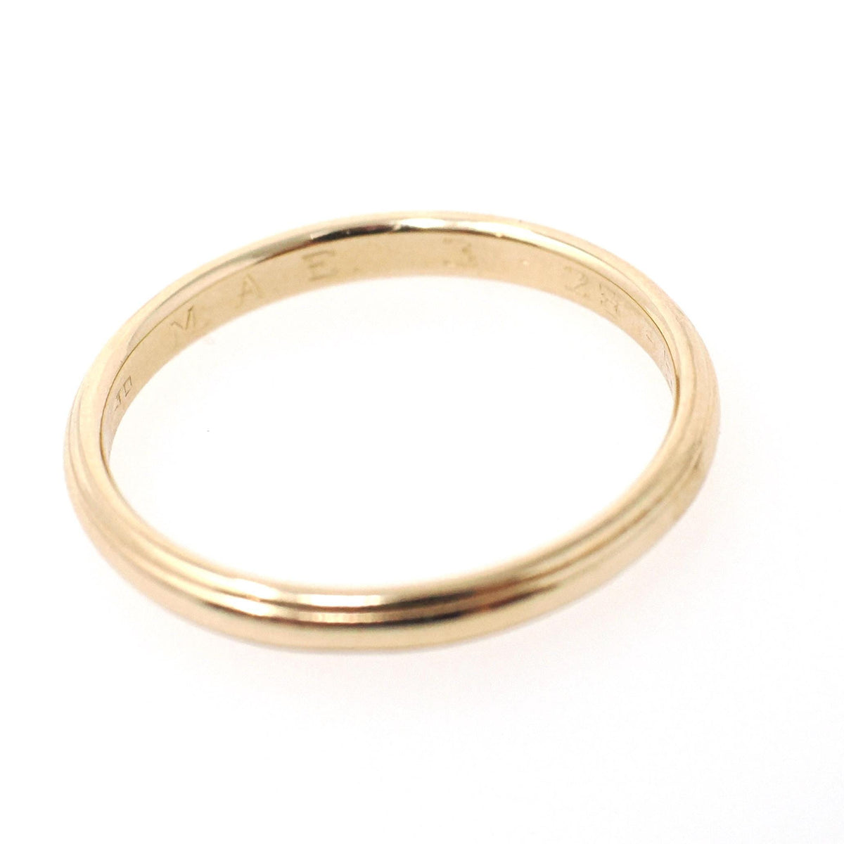 Artcarved Wedding Band - Mid Century 14k Yellow Gold 2.4MM Milgrain Eternity Design Ring - Dated 1953 Size 7.75 Bridal Stacking Fine Jewelry