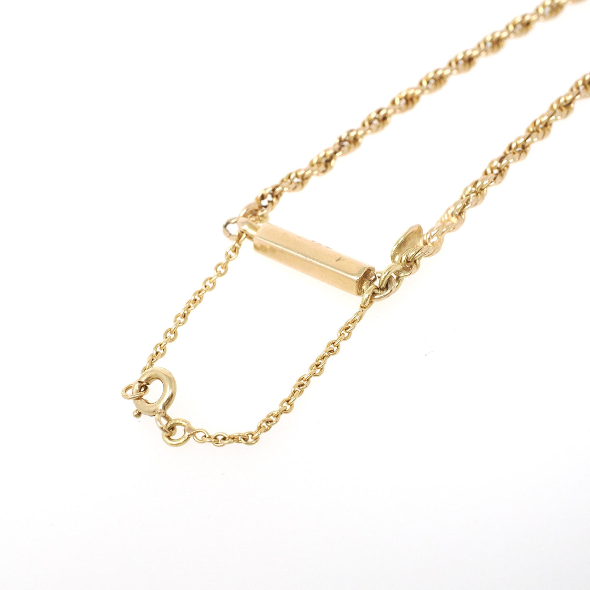 Vintage Rope Chain - Edwardian Era 14k Yellow Gold 2.25 MM Necklace - Signed Peikes 1910 Safety Chain Barrel Clasp 25" Layering Fine Jewelry