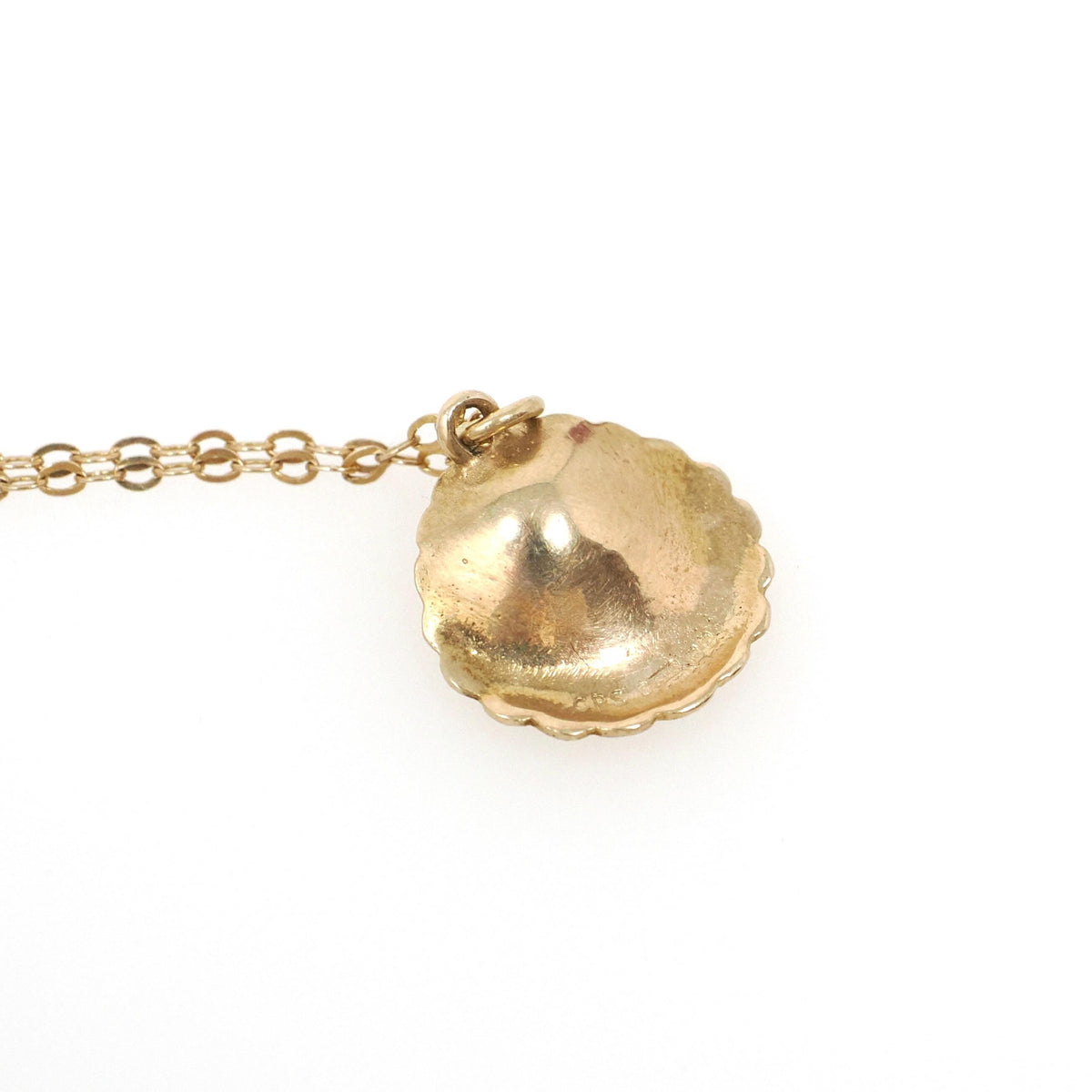 Seashell Jewelry Set - Contemporary 9k Yellow Gold Matching Cultured Pearl Necklace & Earrings - Vintage Estate Accessory Fine Jewelry