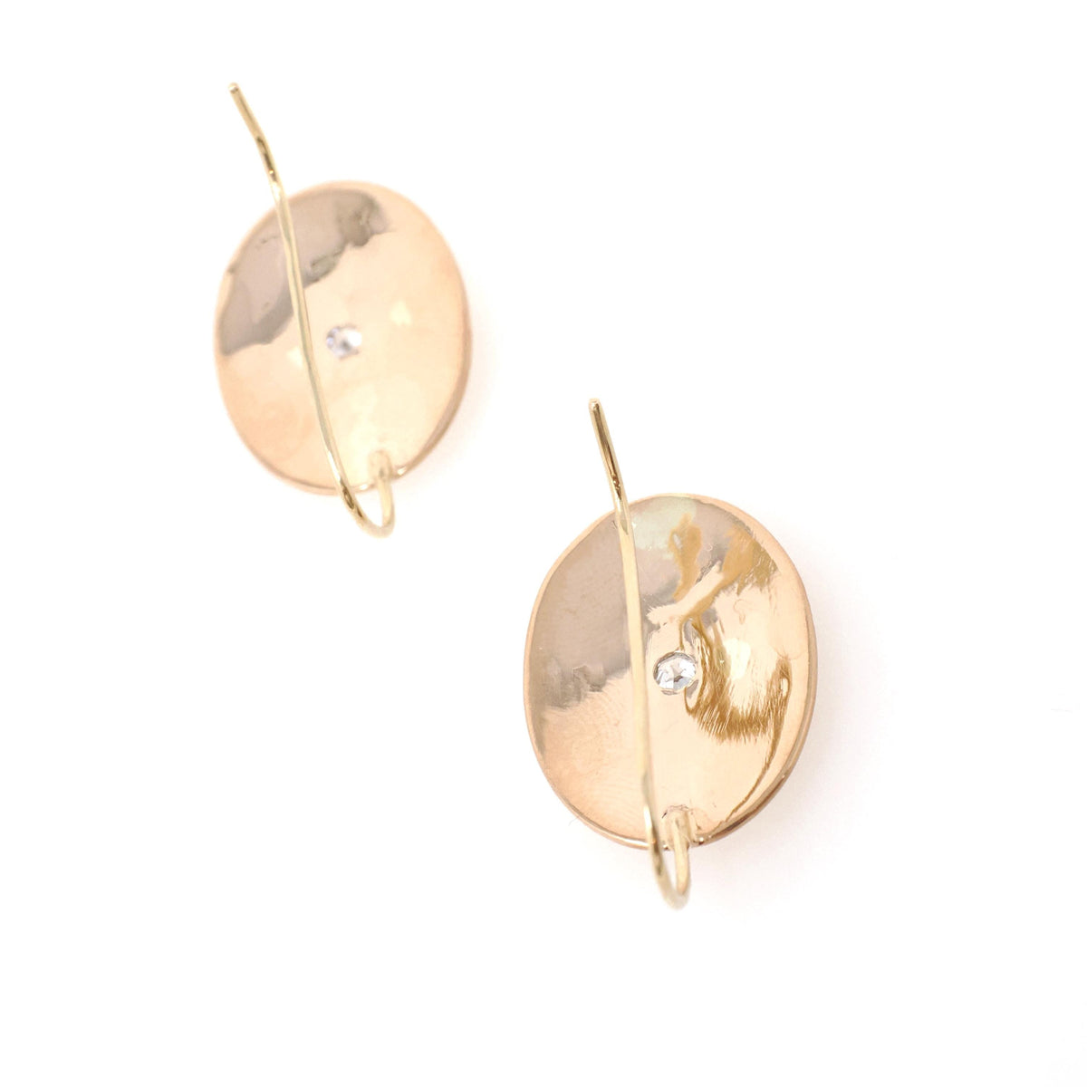 Art Deco Earrings - Vintage 14k Yellow Gold Cufflink Conversion Old European Cut .30 CTW Diamonds - Circa 1930s Era Statement Fine Jewelry