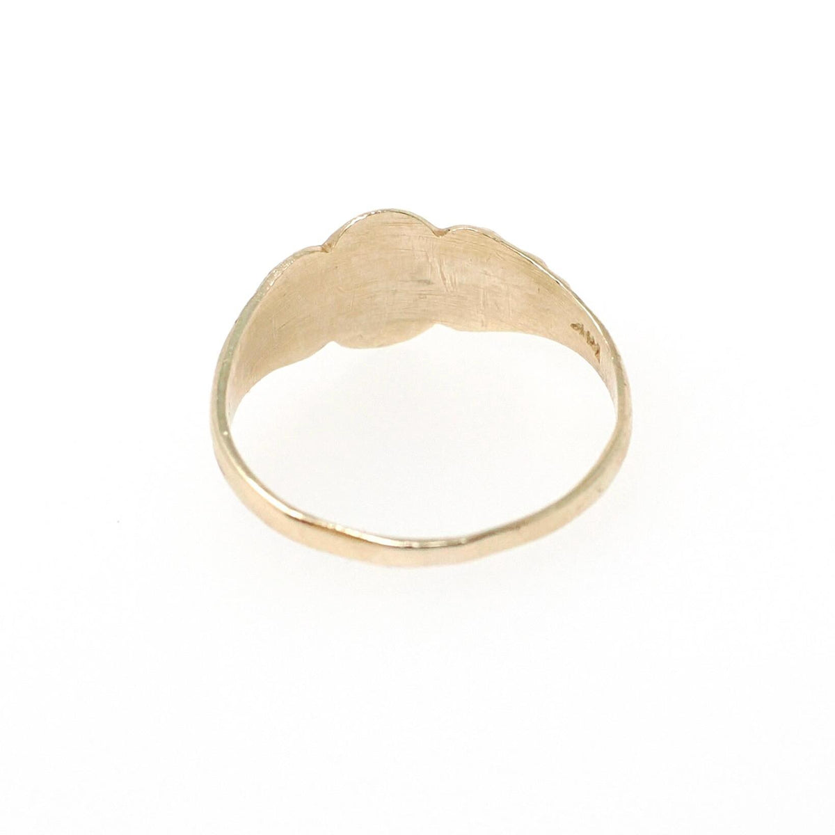 Signet Baby Ring - Retro 10k Yellow Gold Engraved "CHP" Initials - Vintage Circa 1940s Era Size 2 Children's Pinky Midi Fine Jewelry