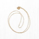Gold Filled Chain - 18 Inch 14/20 Yellow GF Necklace - 1.5 mm Flat Dainty Cable Chain Spring Ring - Bright Finish Wholesale Jewelry Supply