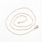 Gold Filled Chain - 18 Inch 14/20 Yellow GF Necklace - 1.5 mm Flat Dainty Cable Chain Spring Ring - Bright Finish Wholesale Jewelry Supply