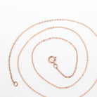 14k Rose Gold Filled Chain - 16 Inch 14/20 GF Necklace - 1.2 mm Flat Dainty Cable Chain Spring Ring Clasp - Pink GF 16" New Jewelry Supply