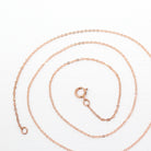 14k Rose Gold Filled Chain - 16 Inch 14/20 GF Necklace - 1.2 mm Flat Dainty Cable Chain Spring Ring Clasp - Pink GF 16" New Jewelry Supply