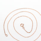 14k Rose Gold Filled Chain - 16 Inch 14/20 GF Necklace - 1.2 mm Flat Dainty Cable Chain Spring Ring Clasp - Pink GF 16" New Jewelry Supply