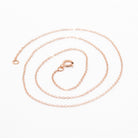 14k Rose Gold Filled Chain - 16 Inch 14/20 GF Necklace - 1.2 mm Flat Dainty Cable Chain Spring Ring Clasp - Pink GF 16" New Jewelry Supply