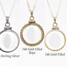 Custom Shaker Locket - Sterling Silver, 14k Gold Filled Natural Gemstone Necklace Pendant, Choose Gems - Bespoke Birthstone Mother's Jewelry