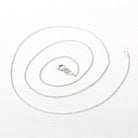 Sterling Silver Chain - 18 Inch Cable Link - 1 mm Eighteen Inch Polished .925 Silver New Necklace Spring Clasp Finished Jewelry Supply