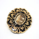 Victorian Mourning Brooch - Antique Gold Shell Enamel "In Memory Of" Pin - Dated May 28th 1857 H. Collings Hair Art Memorial Style Jewelry