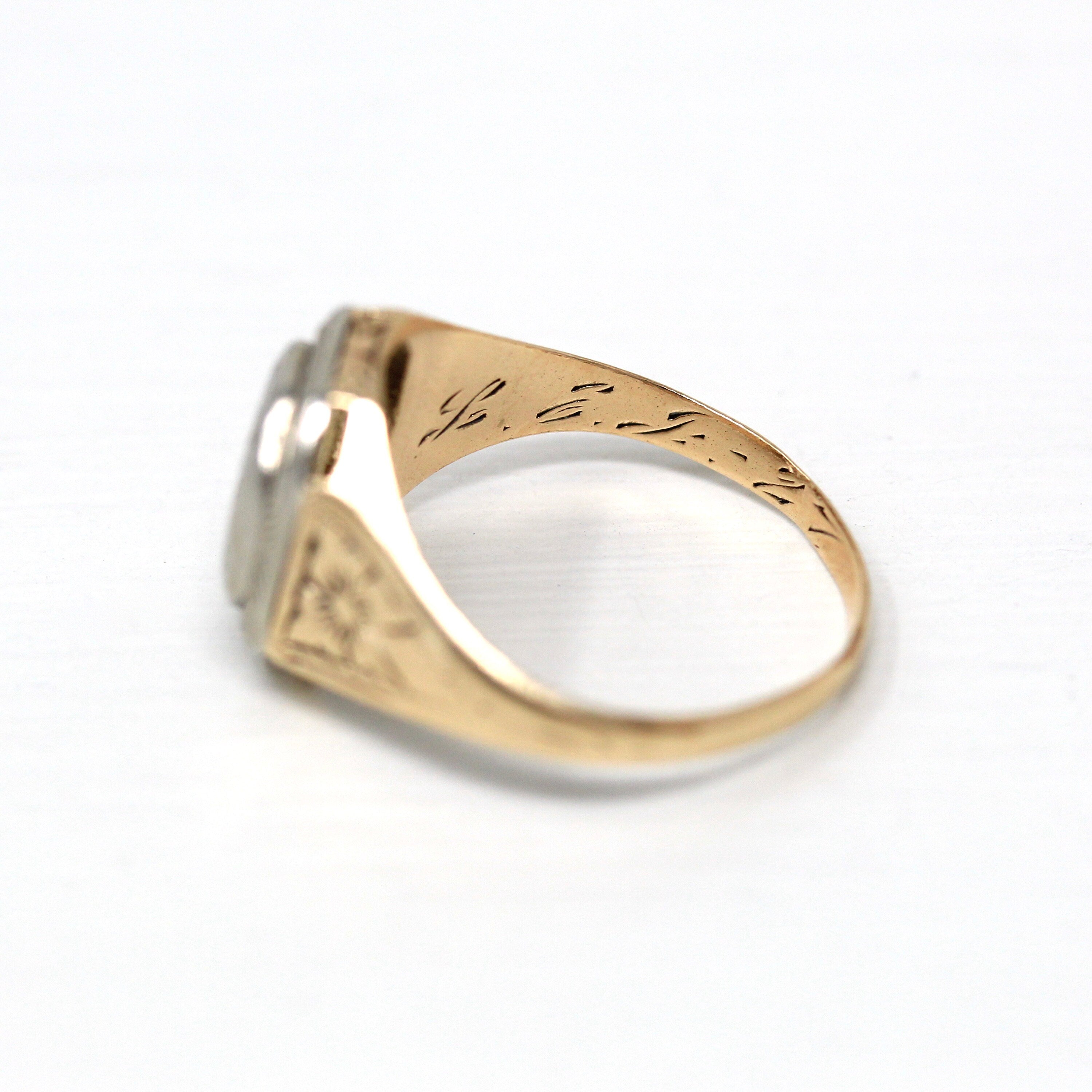 アクセサリー antique vintage old gold college signet antique vintage old gold college signet