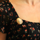 Antique Cameo Brooch - Edwardian 14k Yellow Gold Carved Shell Warrior Pin - Vintage Circa 1910s Era Fashion Accessory Fine Jewelry