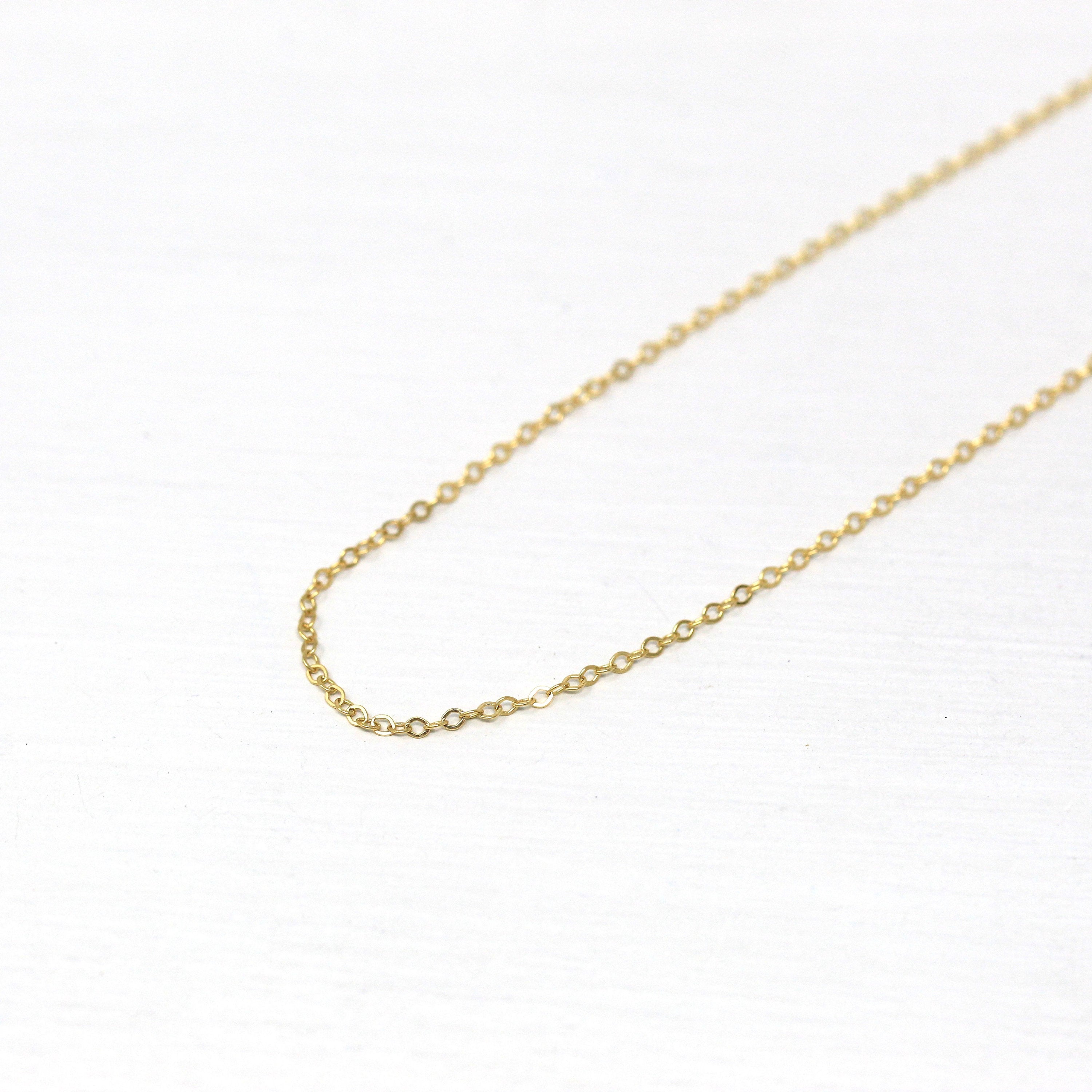 14k Yellow Gold Chain - Adjustable 18 to 17 to 16 Inch 1.3 mm Double Extendable Piatto Necklace - Polished Cable Link Fine Jewelry Supply
