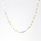 18 Inch Paperclip Chain - 14k Gold Filled Drawn Flat Bright Finish Necklace - 2.8 mm Spring Ring Clasp Layering Fashion Accessory Jewelry