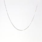 14k White Gold Chain - Adjustable 18 to 17 to 16 Inch 1.3 mm Double Extendable Piatto Necklace - Polished Cable Link Fine Jewelry Supply