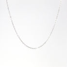 14k White Gold Chain - Adjustable 18 to 17 to 16 Inch 1.3 mm Double Extendable Piatto Necklace - Polished Cable Link Fine Jewelry Supply