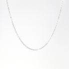 14k White Gold Chain - Adjustable 18 to 17 to 16 Inch 1.3 mm Double Extendable Piatto Necklace - Polished Cable Link Fine Jewelry Supply