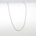 14k White Gold Chain - Adjustable 18 to 17 to 16 Inch 1.3 mm Double Extendable Piatto Necklace - Polished Cable Link Fine Jewelry Supply