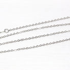 14k White Gold Chain - Adjustable 18 to 17 to 16 Inch 1.3 mm Double Extendable Piatto Necklace - Polished Cable Link Fine Jewelry Supply