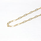 18 Inch Paperclip Chain - 14k Gold Filled Drawn Flat Bright Finish Necklace - 2.8 mm Spring Ring Clasp Layering Fashion Accessory Jewelry