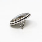 Morpho Butterfly Brooch - Art Deco Sterling Silver Blue Iridescent Wing Pin - Circa 1920s Era Patent 1923 Nassau Bahamas Souvenir Jewelry