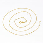 Gold Filled Chain - 24 Inch 14/20 GF Necklace - 1.3 mm Dainty Cable Neck Chain with Spring Ring - Bright Finish Wholesale New Jewelry Supply