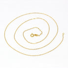 Gold Filled Chain - 24 Inch 14/20 GF Necklace - 1.3 mm Dainty Cable Neck Chain with Spring Ring - Bright Finish Wholesale New Jewelry Supply