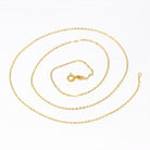 Gold Filled Chain - 24 Inch 14/20 GF Necklace - 1.3 mm Dainty Cable Neck Chain with Spring Ring - Bright Finish Wholesale New Jewelry Supply