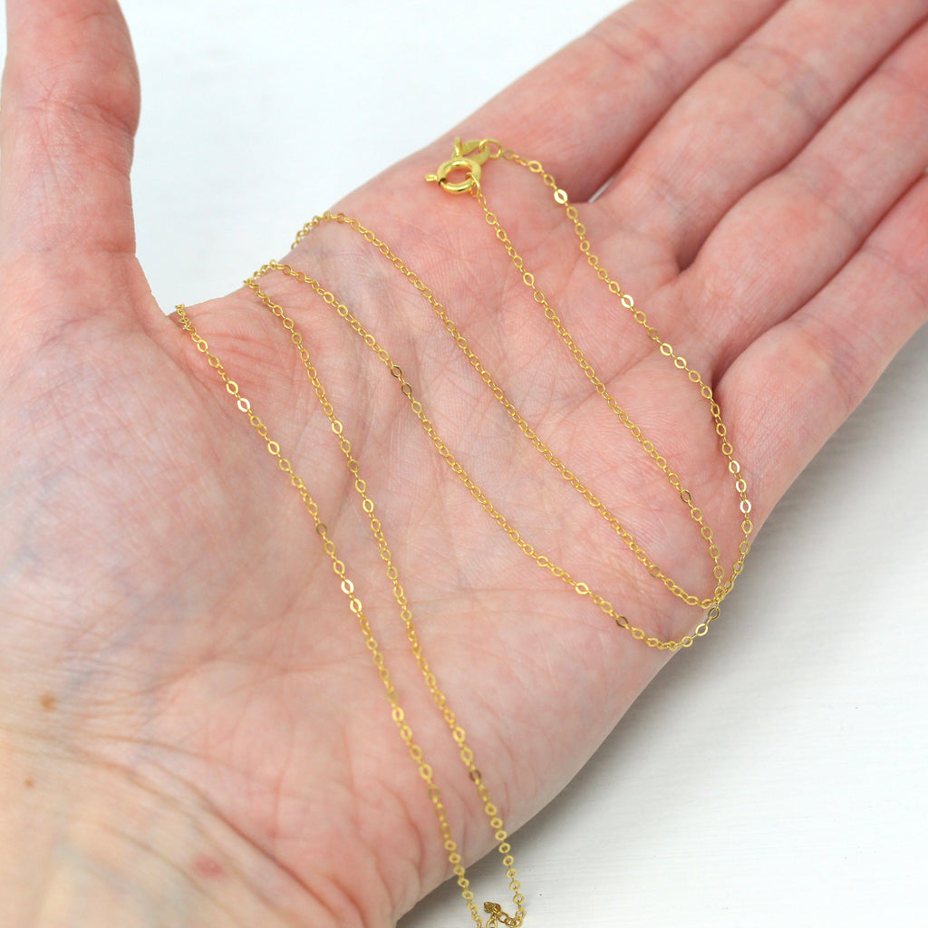 Gold Filled Chain - 24 Inch 14/20 GF Necklace - 1.3 mm Dainty Cable Neck Chain with Spring Ring - Bright Finish Wholesale New Jewelry Supply