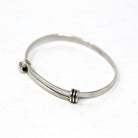 Vintage Baby Bracelet - Retro Sterling Silver Hammered Newborn Children's Adjustable - Circa 1960s Era Petite Ed Levin Signature Jewelry