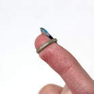 Vintage Baby Band - Art Deco 10k White Gold Raised Eternity Design Ring - Circa 1930s Era Size 1/2 Dainty Fine Children's 30s Fine Jewelry