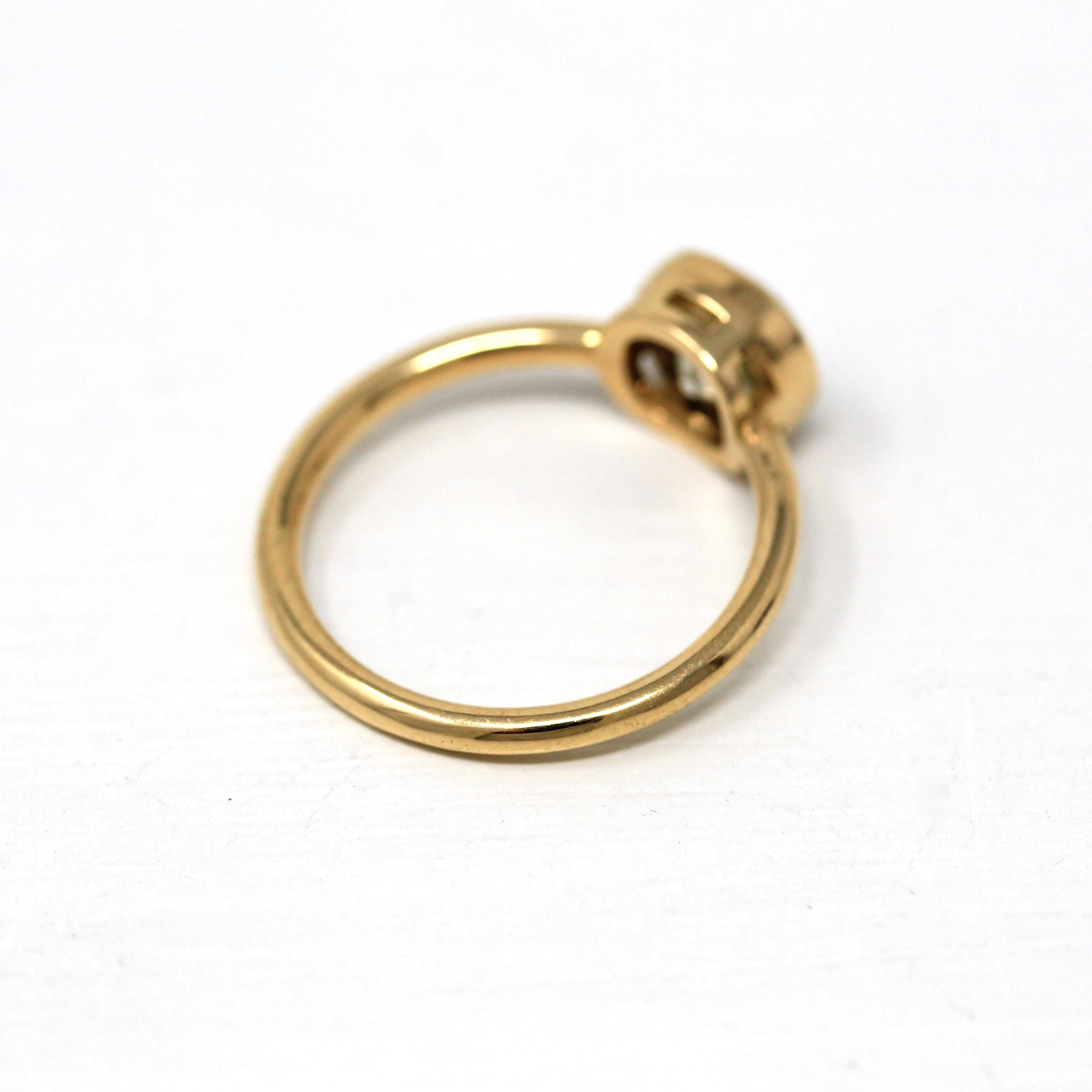 Antique 1.22 ct Old Mine Cut Diamond Engagement Ring - 18k Yellow