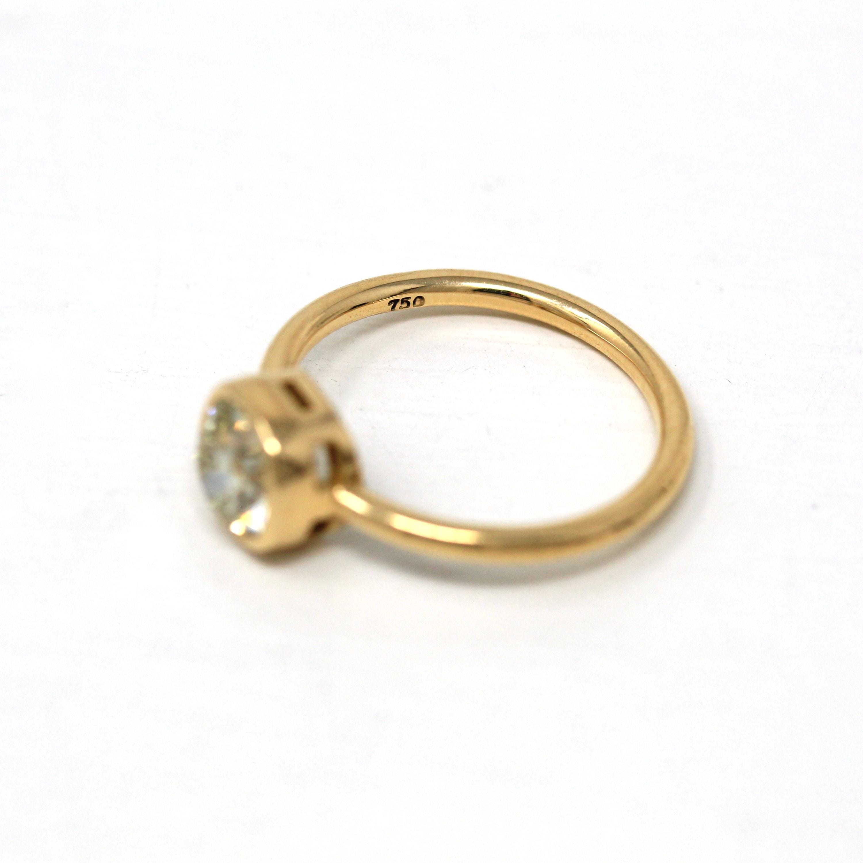 Antique 1.22 ct Old Mine Cut Diamond Engagement Ring - 18k