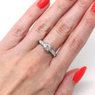 Vintage Engagement Ring - Platinum Old European Cut 1.04 Carat Diamond Statement - Size 7 Mid Century 1950s Era GIA Report Fine 50s Jewelry