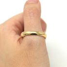Modern Wedding Band - Estate 14k Yellow Gold Simple Unadorned Ring - Circa 2000s Era Size 12 1/2 Stacking Statement Tessler & Weiss Jewelry