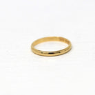 Vintage Baby Band - Retro 10k Yellow Gold Pinky Midi 40s Ring - Circa 1940s Era Size 1/4 Fine Children's Baby Shower New Mother Gift Jewelry