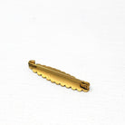 Antique Baby Brooch - Victorian Yellow Gold Fill Word Fashion Accessory Pin - Vintage Circa 1890s Fine Scalloped Cartouche Infant Jewelry