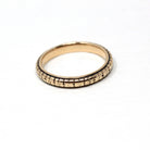 Vintage Flower Wedding Band - Art Deco 14k Yellow Gold Orange Blossom Eternity Designs Ring - Circa 1930s Size 6 Stacking Fine 30s Jewelry