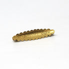 Antique Baby Brooch - Victorian Yellow Gold Fill Word Fashion Accessory Pin - Vintage Circa 1890s Fine Scalloped Cartouche Infant Jewelry