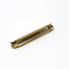 Antique Baby Brooch - Victorian Yellow Gold Fill Word Fashion Accessory Pin - Vintage Circa 1890s Fine Scalloped Cartouche Infant Jewelry