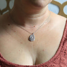 Art Deco Necklace - Vintage 10k White Gold Genuine .03 CT Diamond Gem Pendant Lavalier - Antique Circa 1920s Filigree Statement Fine Jewelry