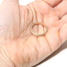 Vintage Flower Wedding Band - Art Deco 14k Yellow Gold Orange Blossom Eternity Designs Ring - Circa 1930s Size 6 Stacking Fine 30s Jewelry